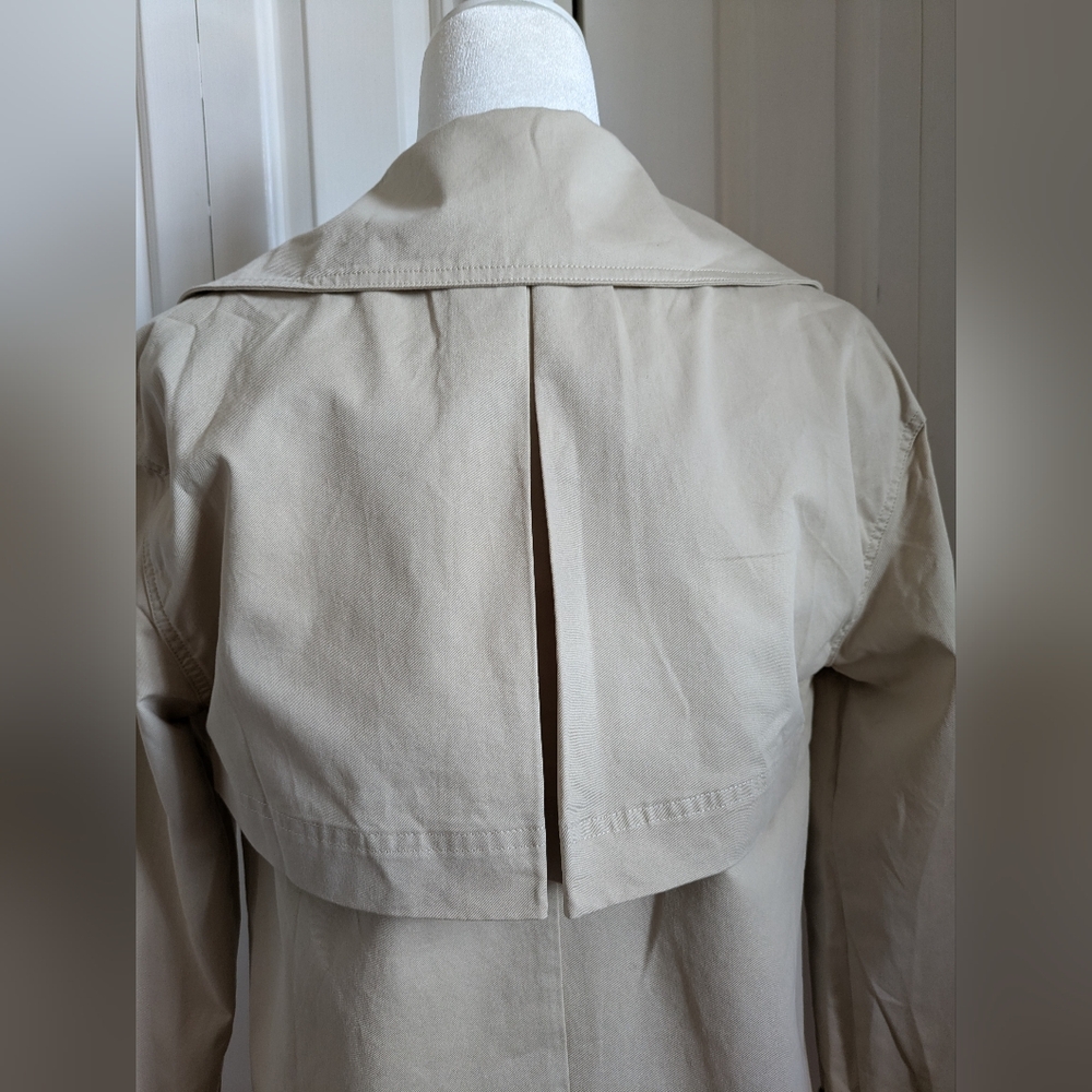 NWT Lulus Women's Cream Double-Breasted Coat - Picture 5 of 7